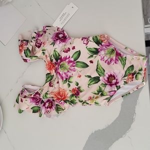 Janie and Jack 12-18 month girls floral bathing suite